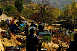 首届蒙山书画艺术展在蒙山旅游区举行