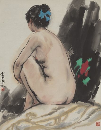 李震坚作品《女人体》（97cm×75cm）1980年代 浙江美术馆藏