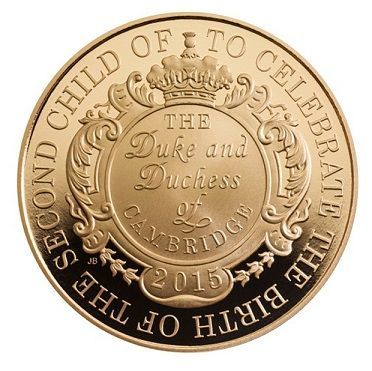 英国铸币局为公主诞生发行纪念金银币