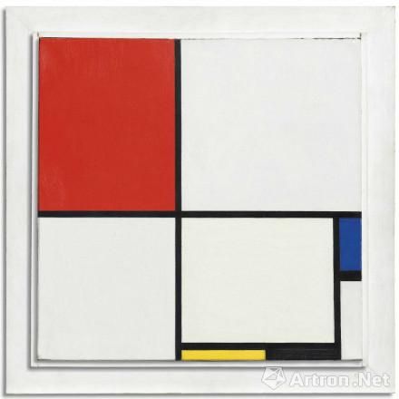 彼埃·蒙德里安《红、蓝、黄、黑构图三号》(1929)，成交价：5056.5万美元